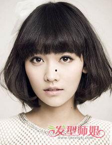 梨花烫短发图片,时尚新潮流，轻盈灵动美